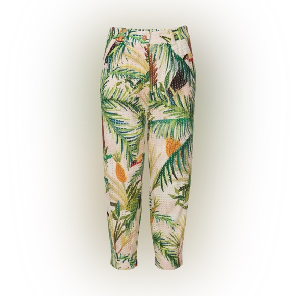 🆕FARM Rio Toucan Paradise Eyelet Pants - Picture 2 of 13